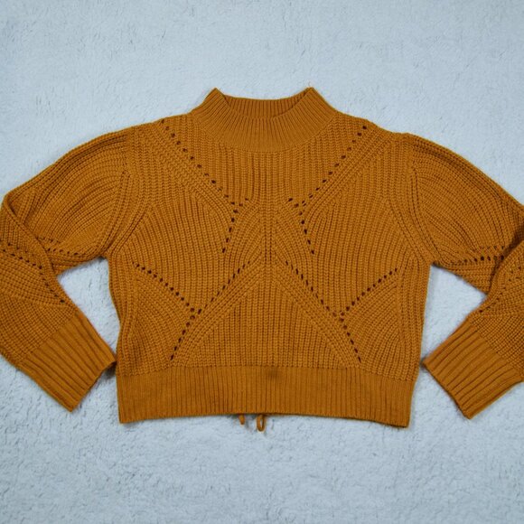 Dolls Kill orange sweater textured knit with corseted back detail L - Picture 1 of 9